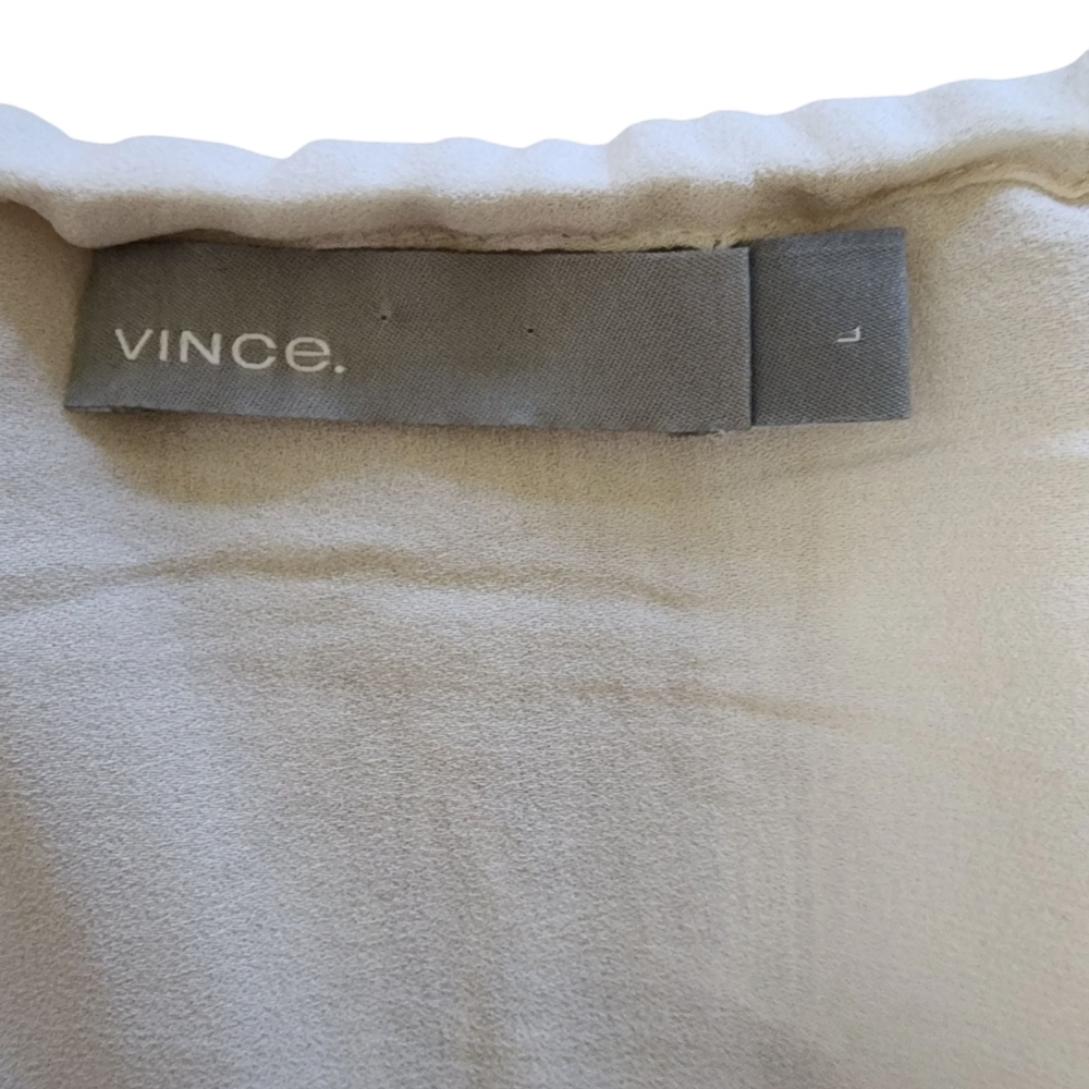 Vince 100% Silk Elegant White Strapless Top - Large - Picture 6 of 6